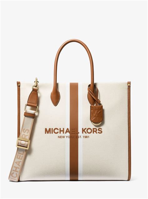 michael kors mirella canvas satchel|Michael Kors tote bag review.